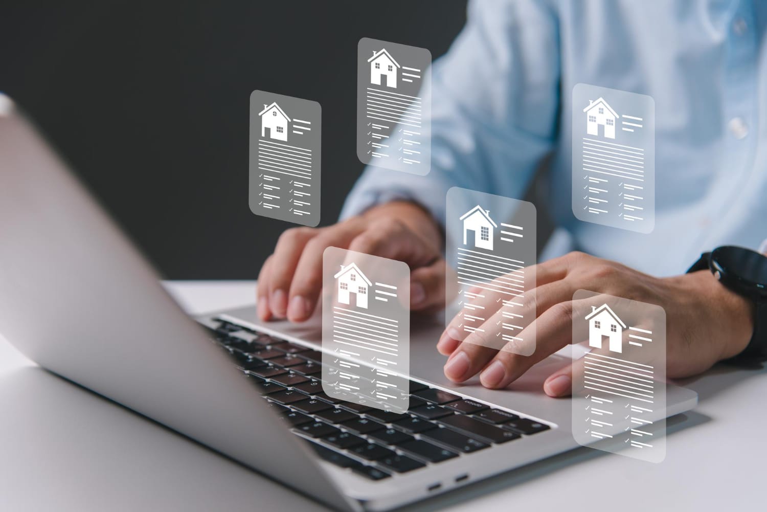 3 Products That Help Hard Money Lenders Increase Deal Volume 5 Hard money lender using AI-powered tools on a laptop to analyze reports