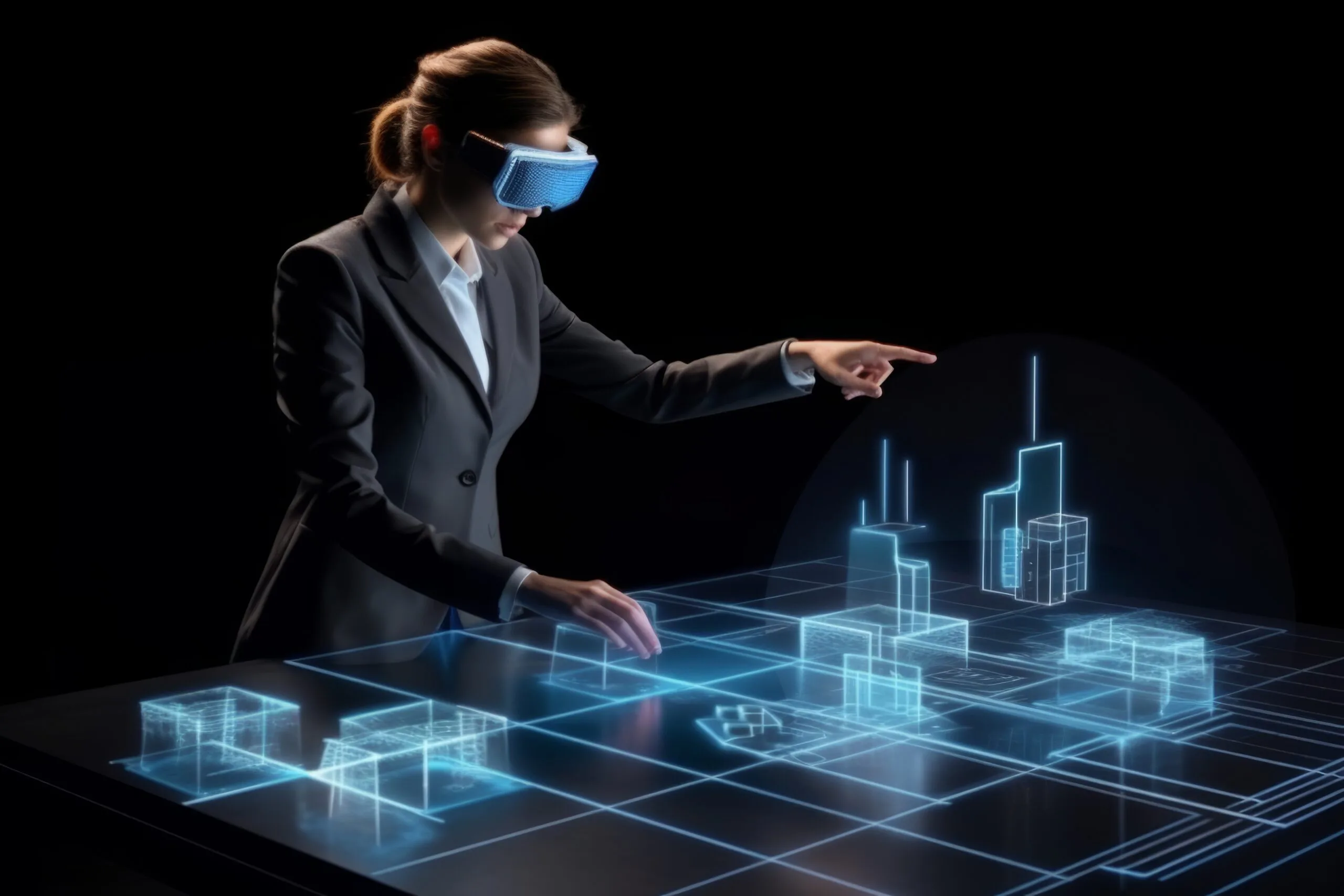 Investor using the help of AI to find the best investment deals