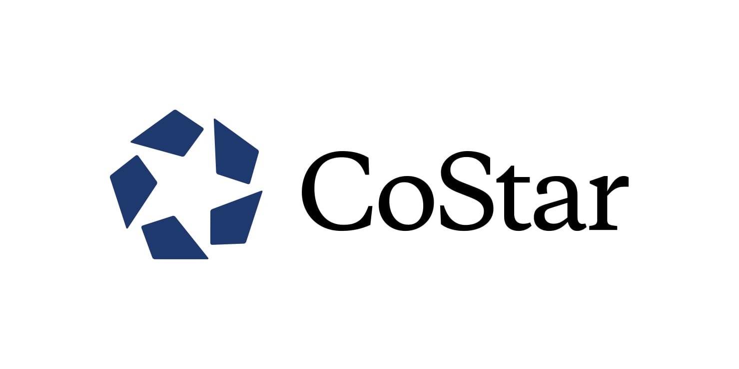 CoStar logo – a stylized navy blue star symbol with the word 'CoStar' in black text