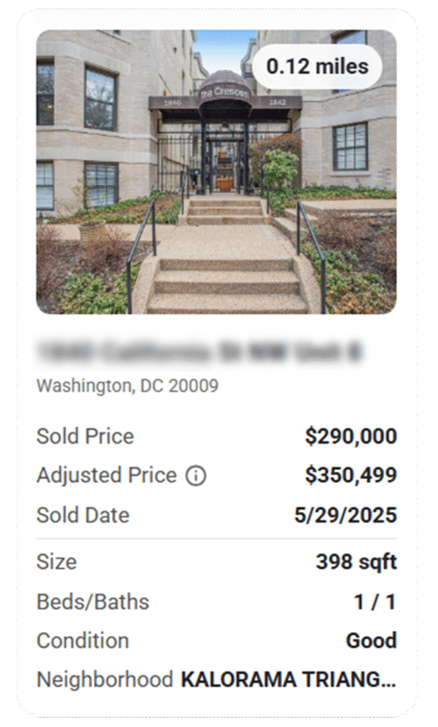 Homesage.ai full property report with detailed market data and neighborhood trends