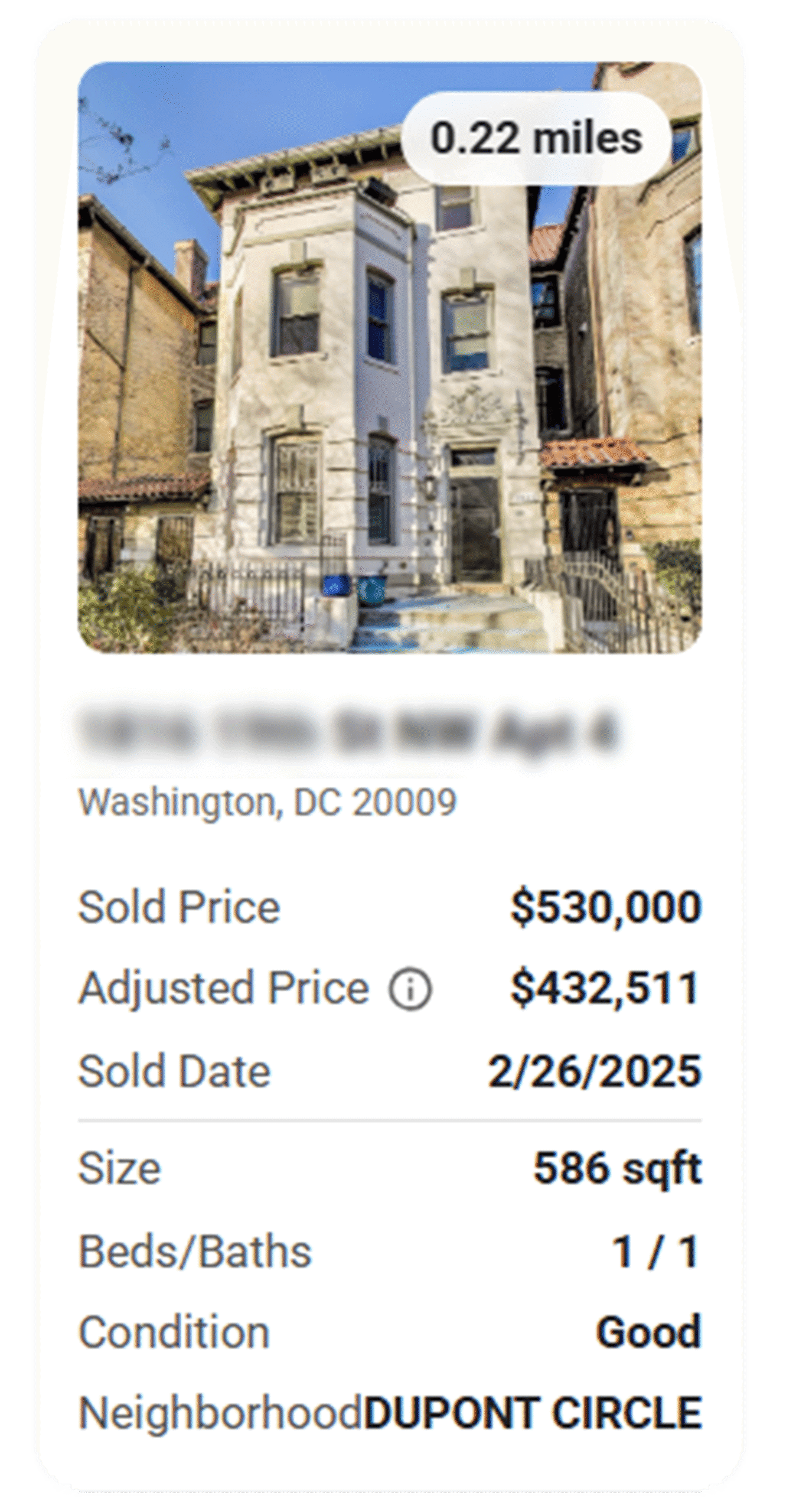 Full Property Reports 5 Full property report displaying listing history and property characteristics