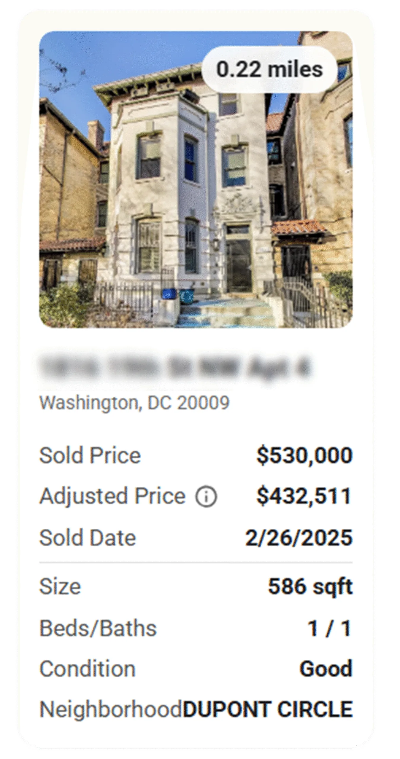 Full Property Reports 5 Full property report displaying listing history and property characteristics