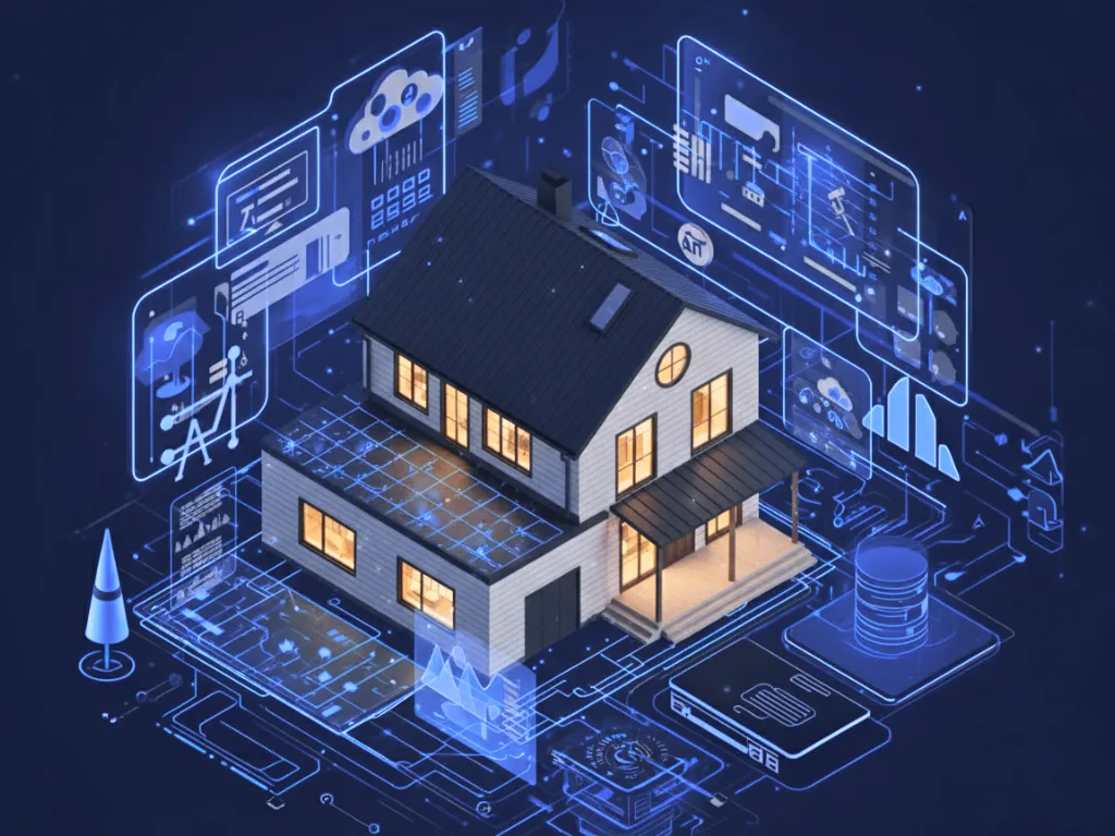 Connected smart home with data visualisations for property analysis and market insights