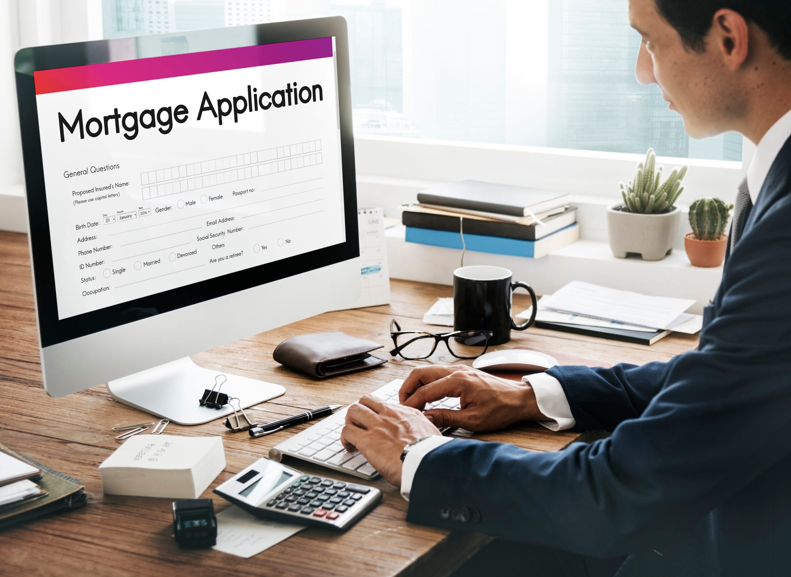 User submitting mortgage application online via Mortgage APIs