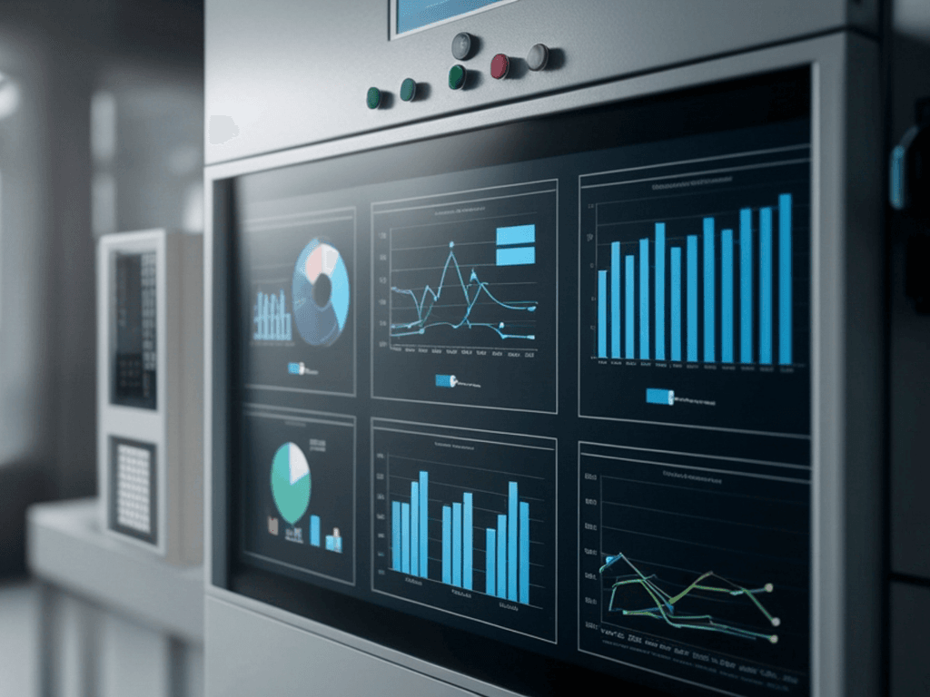 Predictive real estate analytics tools for lenders displaying real-time property data dashboard with charts and graphs