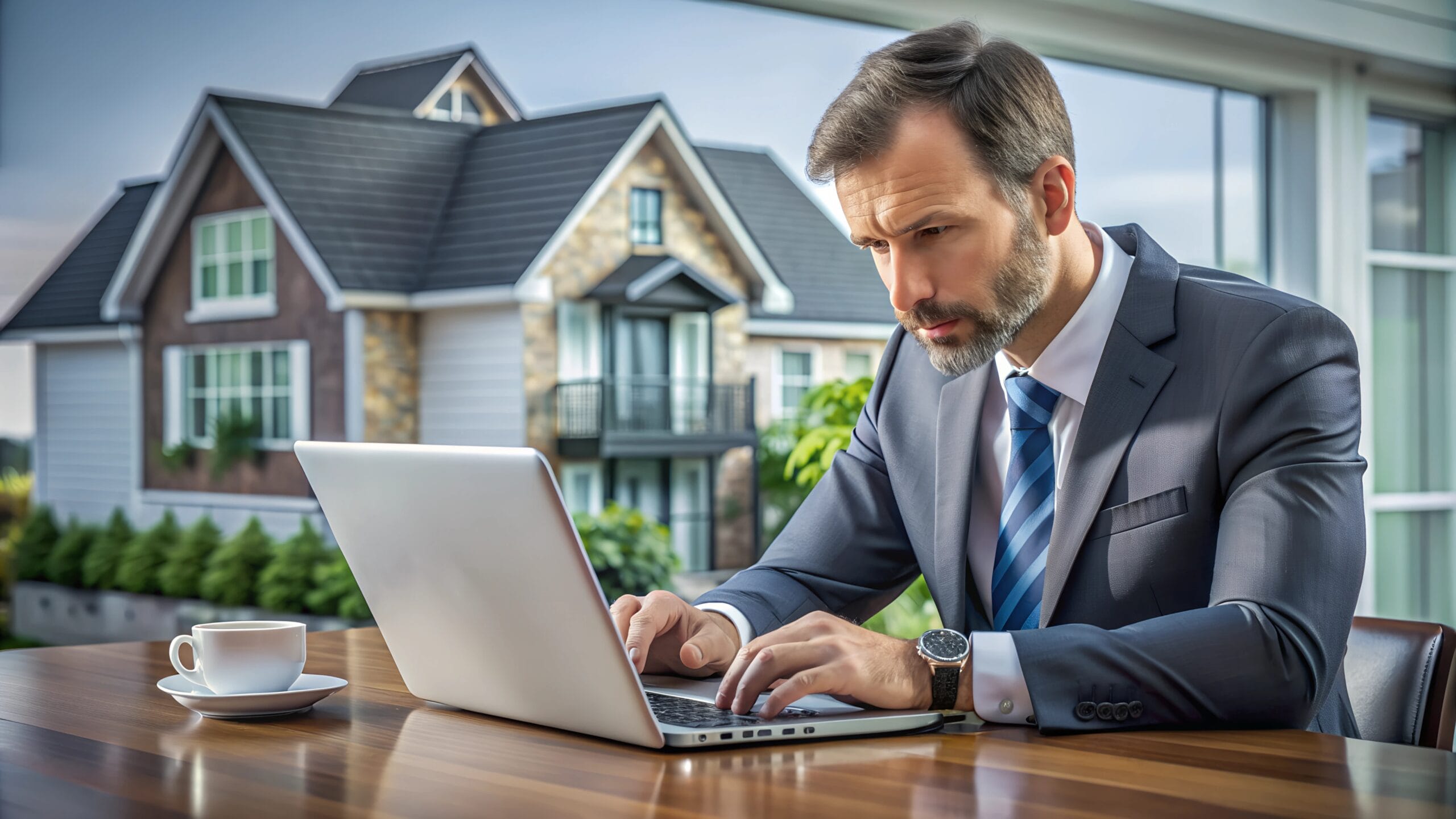 automated property valuation for lenders — real estate lender reviewing AVM data on laptop