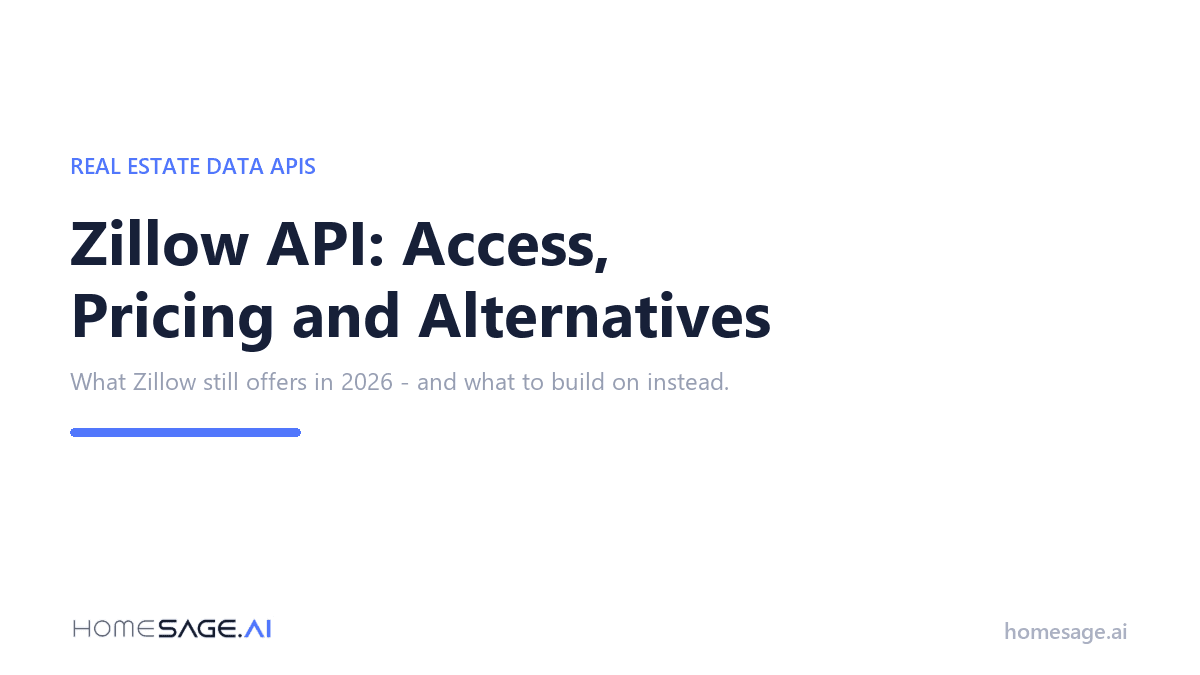 zillow api 2026 - access, pricing and the best alternatives for property data