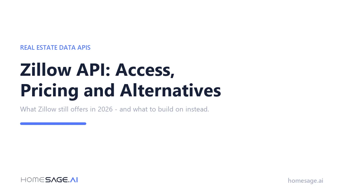 zillow api 2026 - access, pricing and the best alternatives for property data