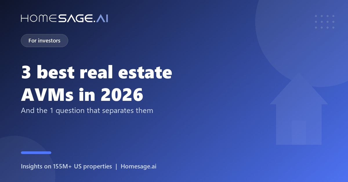 Cover graphic: the best AVM for real estate in 2026