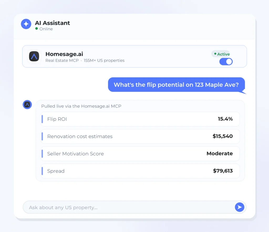 Homesage.ai: Grow Your Real Estate Business With AI 23 Real Estate MCPs