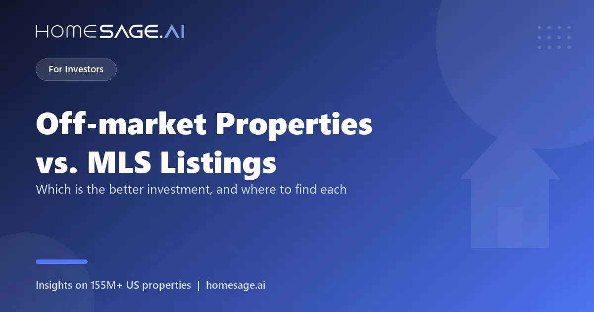 Off-market Properties vs. MLS Listings: Which is a Better Real Estate Investment and Where to Find Them? 2 Cover graphic: off-market properties versus MLS listings for real estate investors