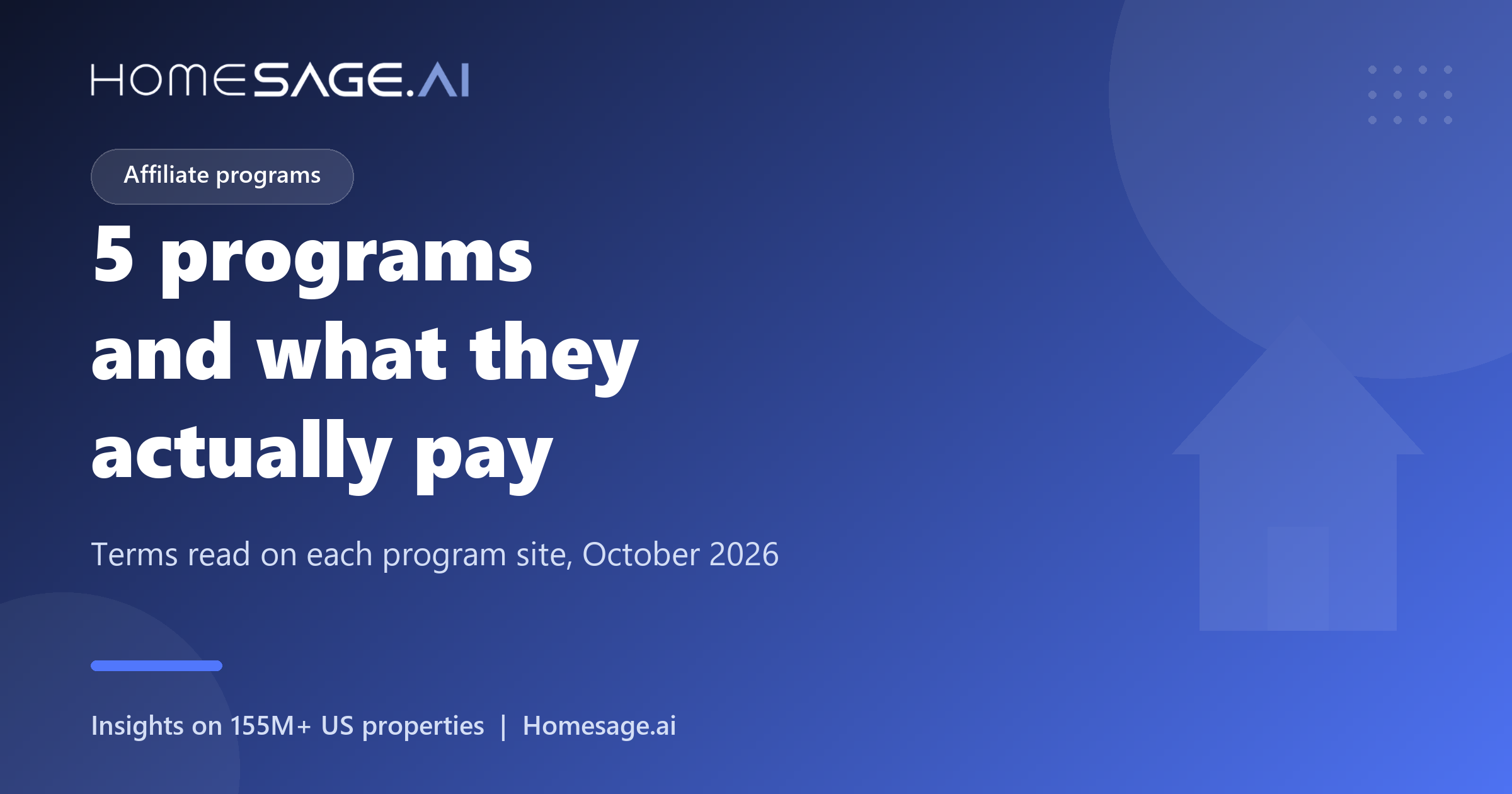 Five real estate affiliate programs and what each one actually pays