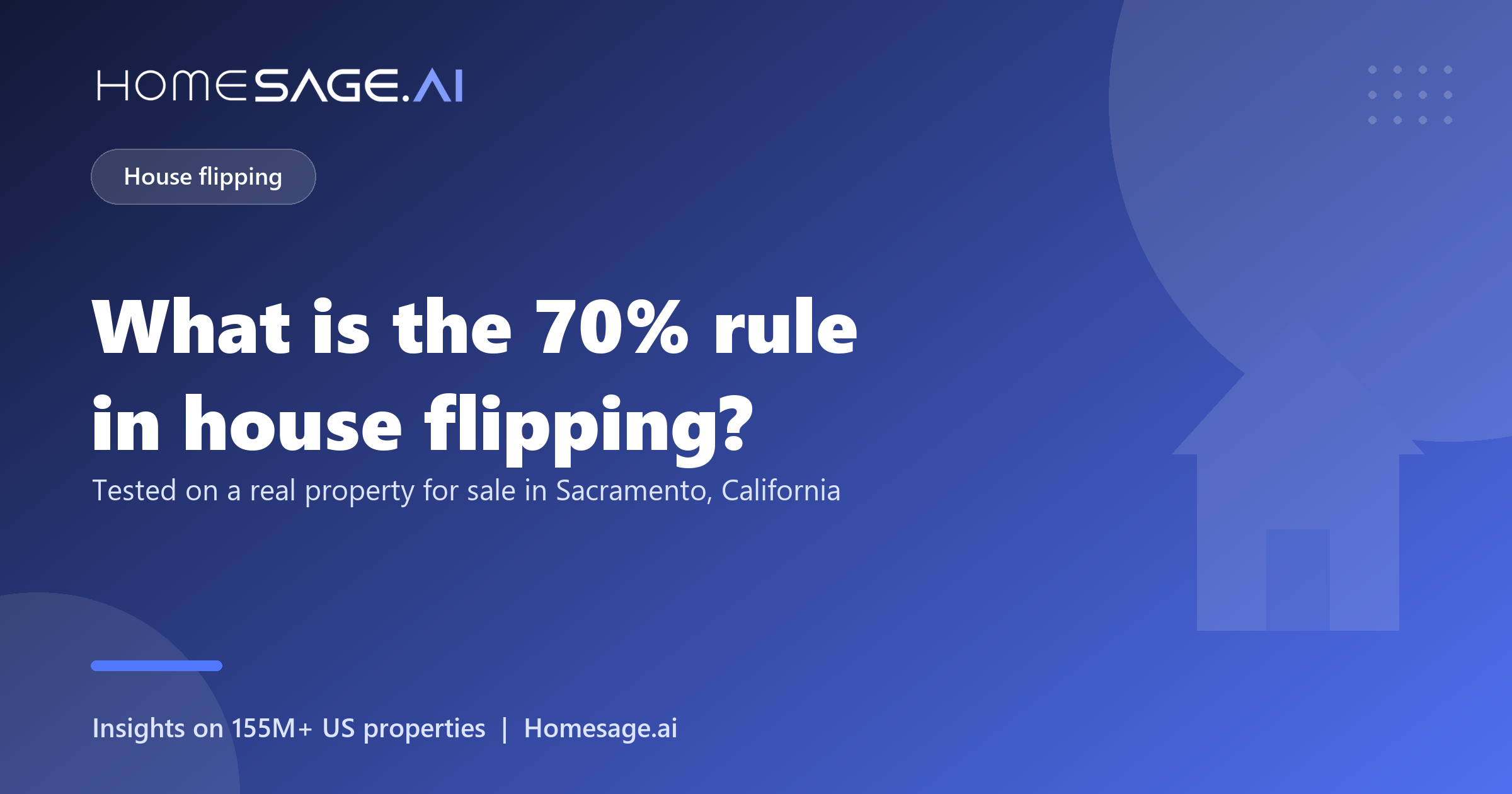 What is the 70% rule in house flipping? 2 What is the 70% rule in house flipping, tested on a real property for sale in Sacramento, California