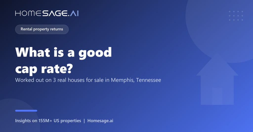 What is a good cap rate, worked out on 3 real houses for sale in Memphis, Tennessee