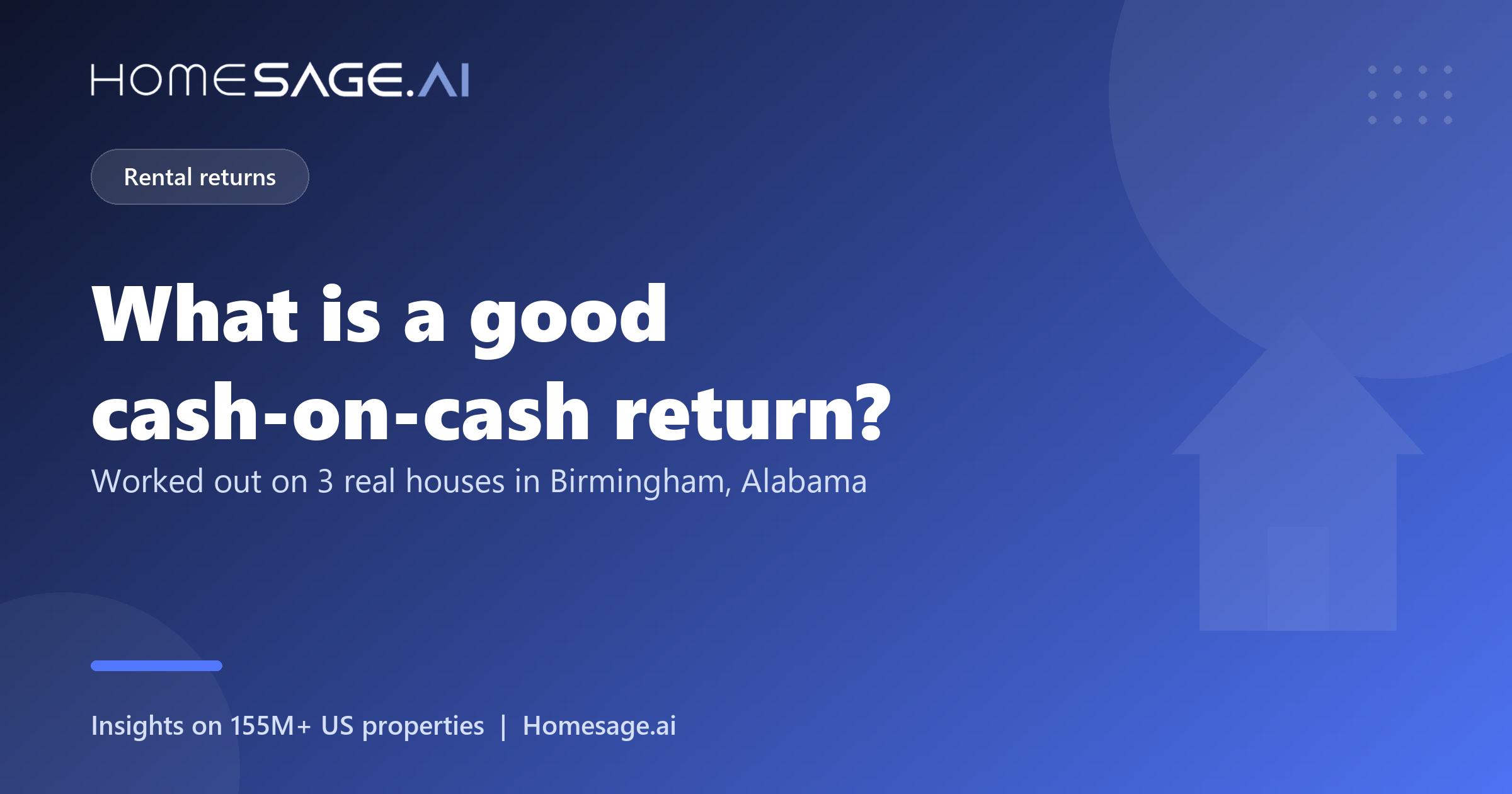 What is a good cash-on-cash return, worked out on 3 real houses in Birmingham, Alabama