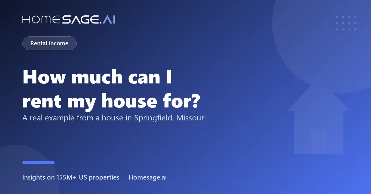 How much can I rent my house for, a real example from a house in Springfield, Missouri