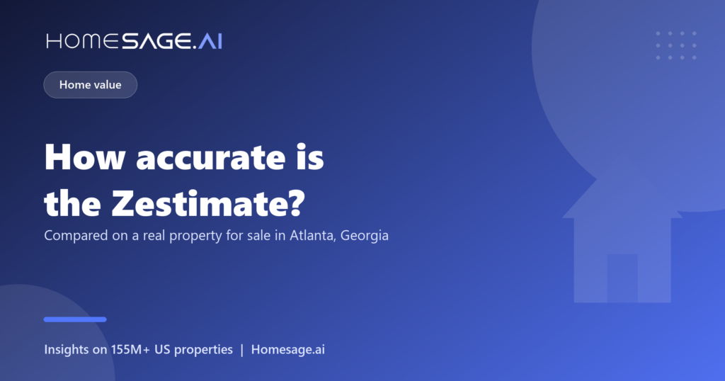 How accurate is the Zestimate, compared on a real property for sale in Atlanta, Georgia
